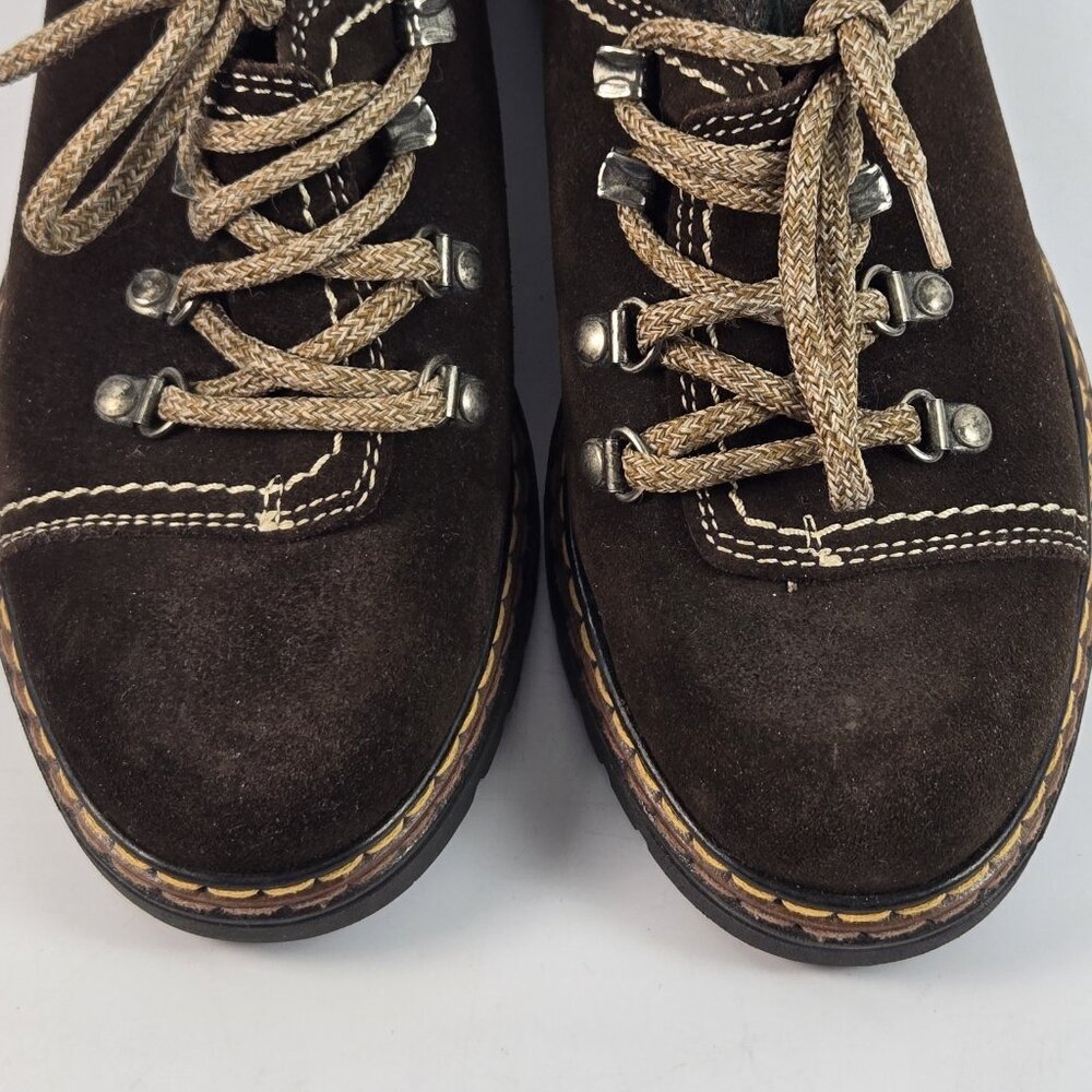 Simard & Voyer Marzetti Women Oxfords EU 37 Brown Suede Leather Lace Up Rustic - Picture 6 of 10